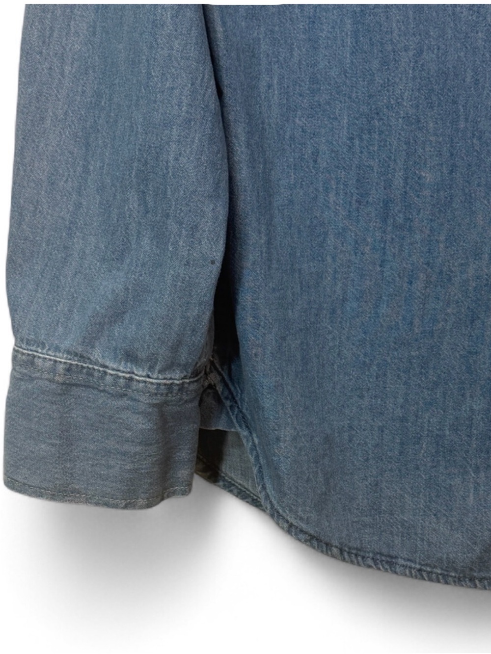 GAP Women’s 1969 Denim Western Shirt Long Sleeve Collard Button Up Shirt Size M - Picture 8 of 10